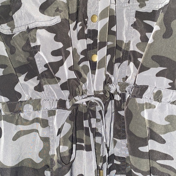 100% polyester army fatigue camo drawstring waist with pockets - Picture 3 of 6